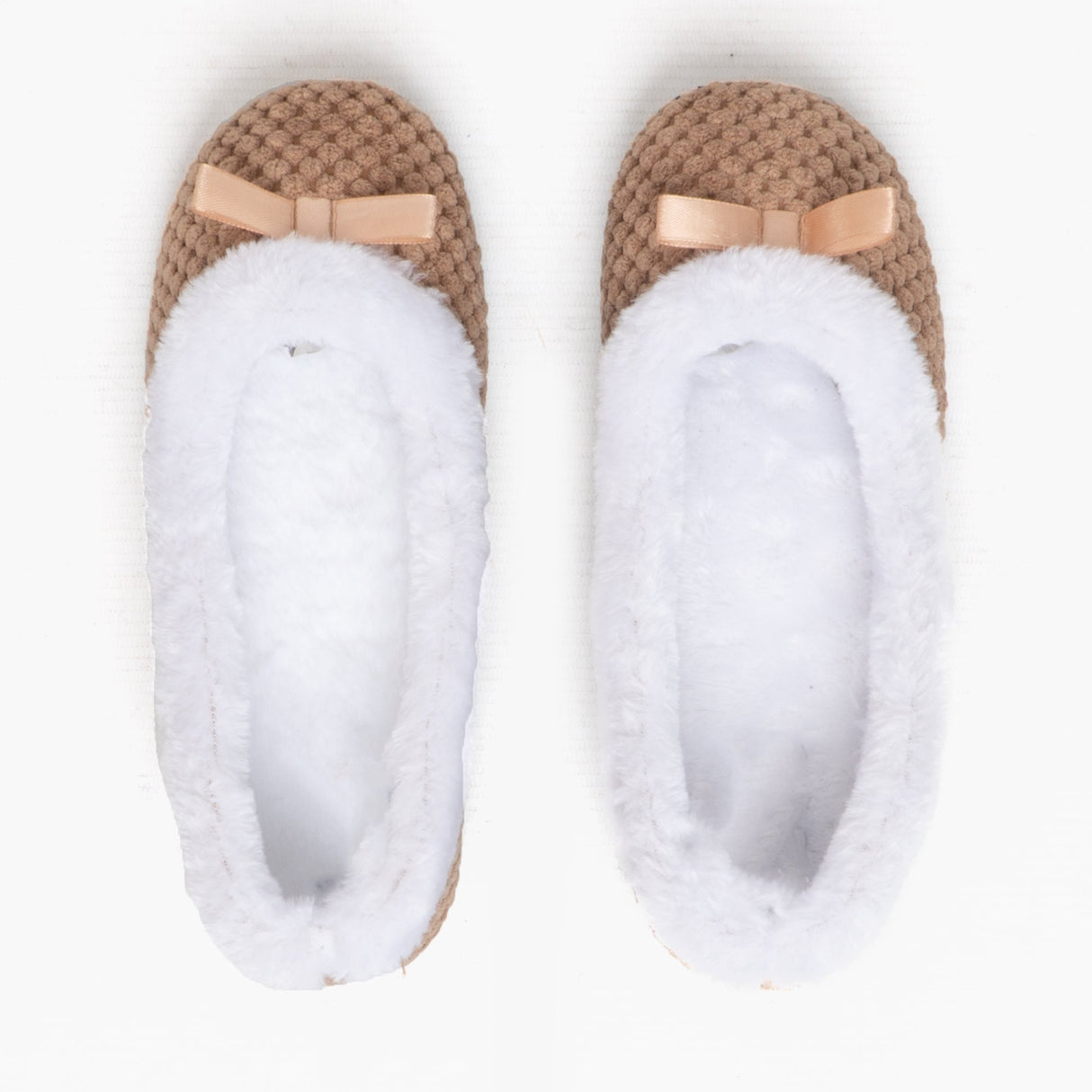 HOS Comfort CARA Womens Knit Slippers Taupe