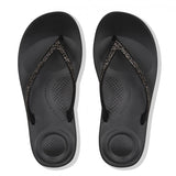 FitFlop IQUSHION SPARKLE Womens Flip Flops Black