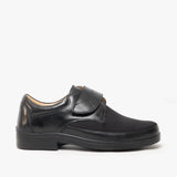 Roamers DREW Mens Extra Wide Fit Touch Fasten Shoes Black
