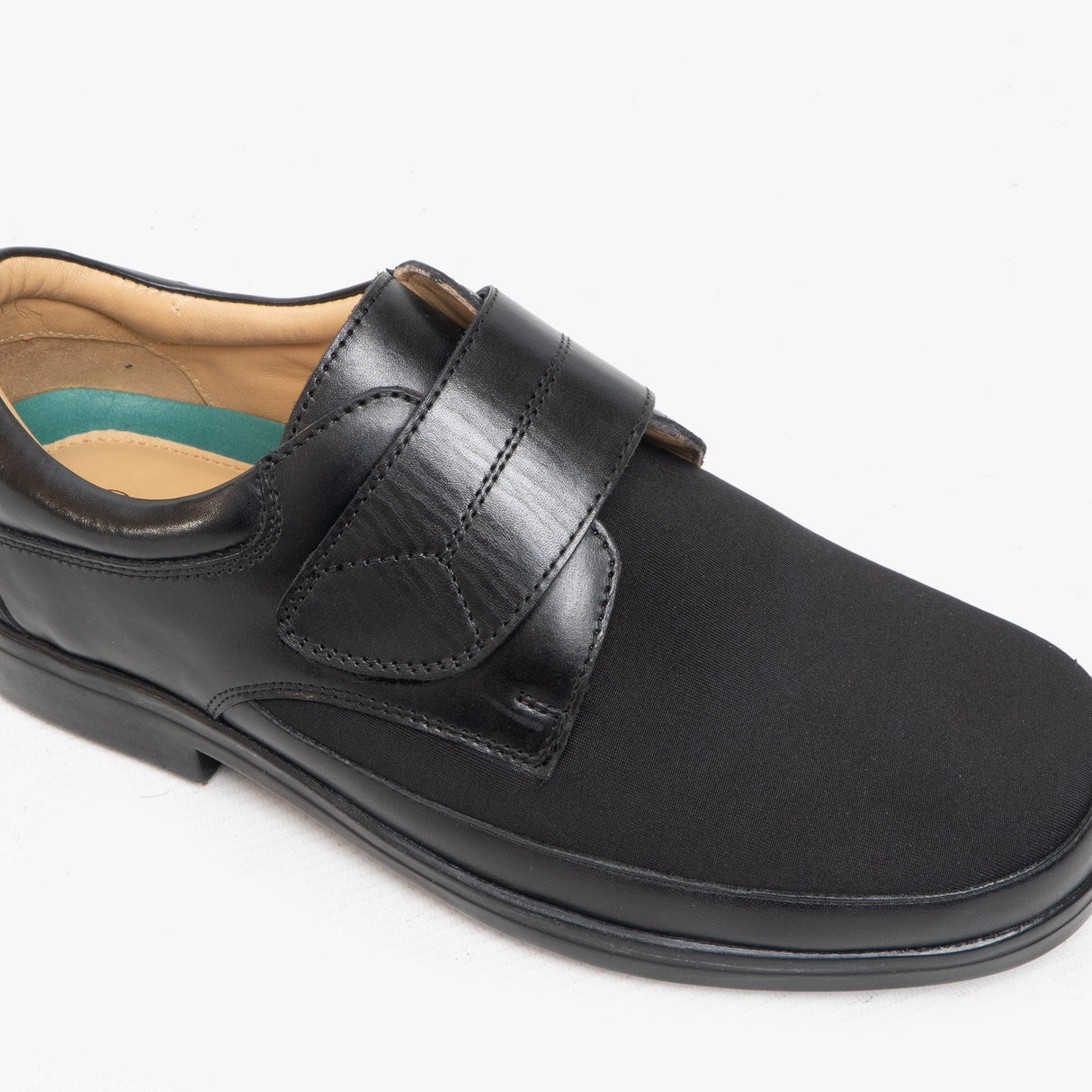 Roamers DREW Mens Extra Wide Fit Touch Fasten Shoes Black