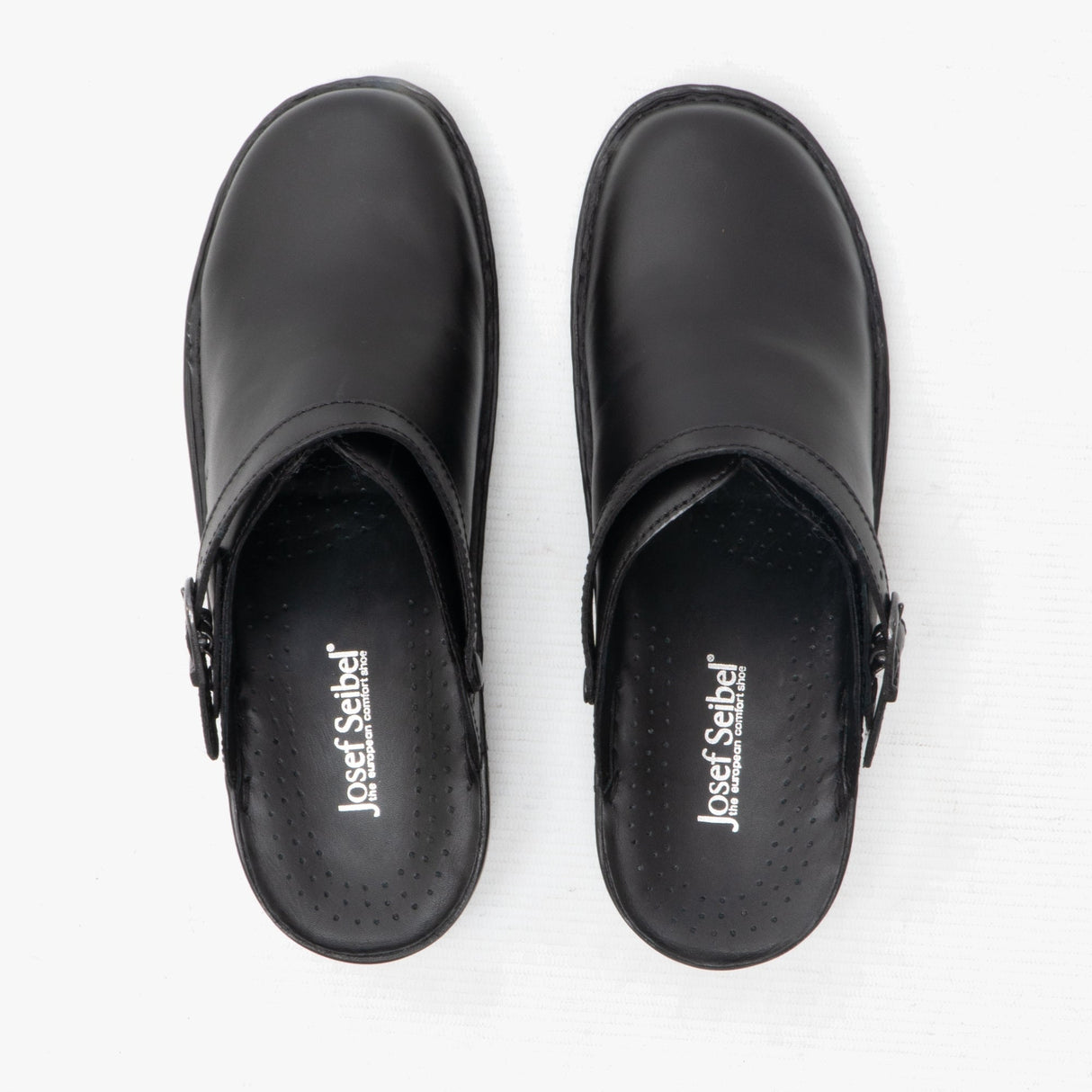 Josef Seibel BETSY Womens Leather Mule Clogs Black