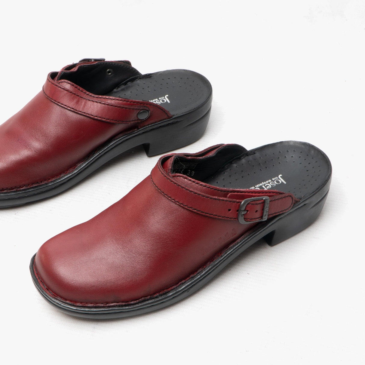 Josef Seibel BETSY Womens Leather Mule Clogs Hibiscus