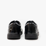 KIERA Girls Leather School Shoes Patent Black