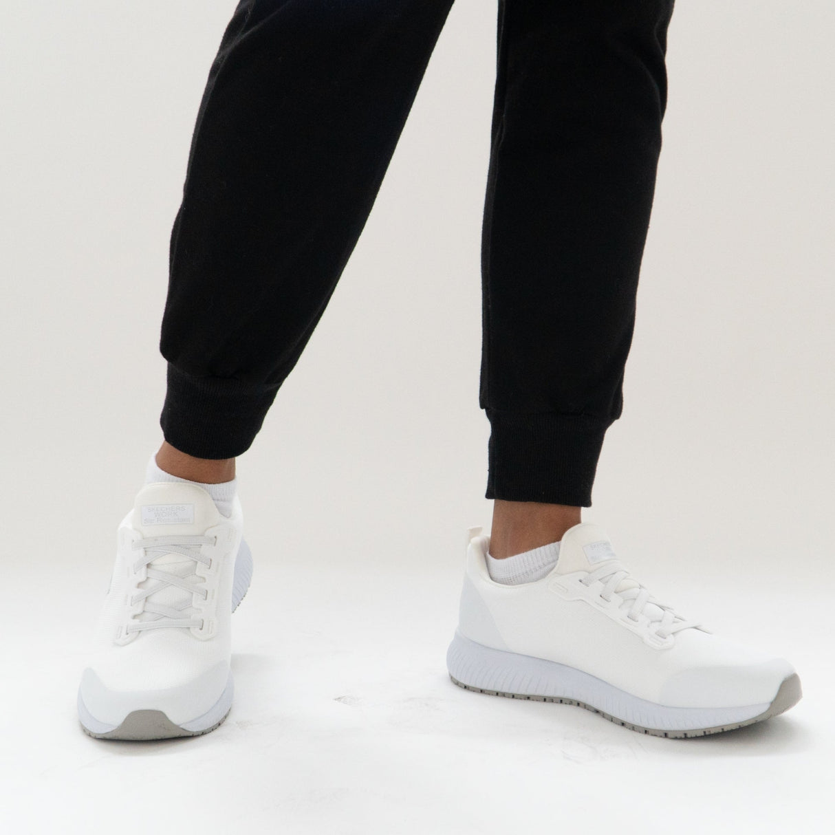 Skechers Work 77222EC SQUAD SR Womens Occupational Trainers White