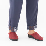 Rohde 2455 Womens Slip On Mule Slippers Bordeaux