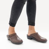 Josef Seibel BETSY Womens Leather Mule Clogs Brandy