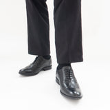 Hush Puppies OAKEN Mens Leather Brogue Shoes Black