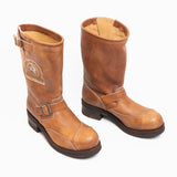 Sendra 3565 Mens Leather Buckle Biker Boots Tan