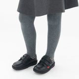 Kickers KICK LO Kids Leather Velcro Shoes Black