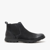 Hush Puppies TYRONE Mens Nubuck Boots Black