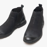 Hush Puppies TYRONE Mens Nubuck Boots Black