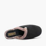 Sleepers JACKIE Womens Velour Mule Slippers Black
