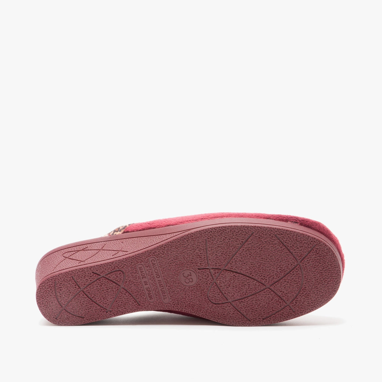 Sleepers JACKIE Womens Velour Mule Slippers Burgundy