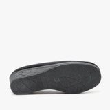 Sleepers DAWN Womens Velour Full Slippers Black/Ocelot