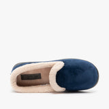 Jo & Joe CASHMERE Womens Velour Full Slippers Navy