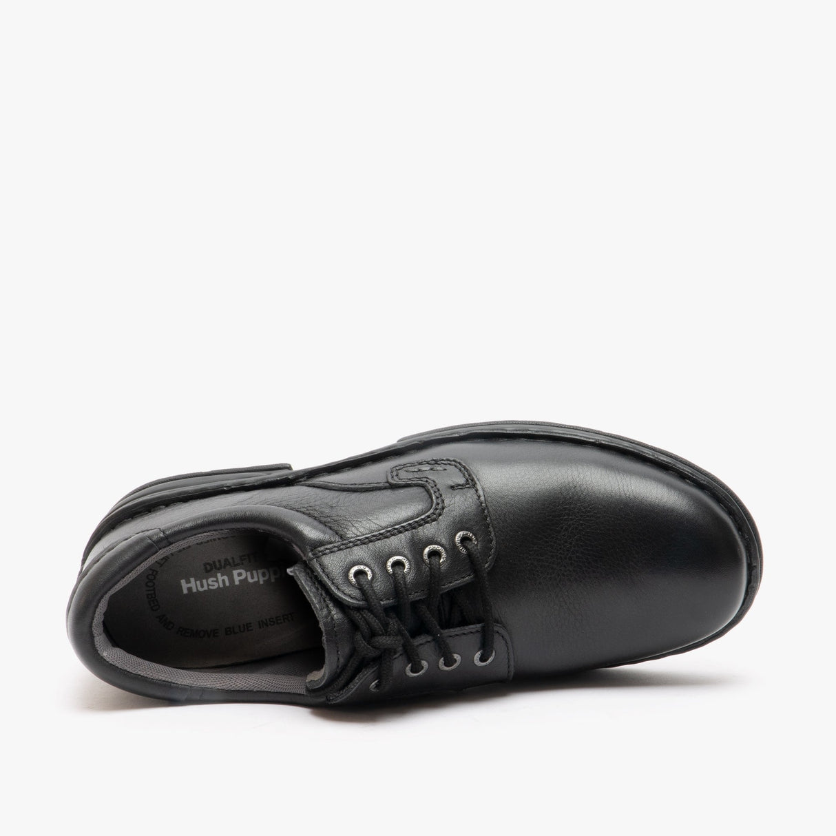 Hush Puppies OUTLAW II Mens Leather Shoes Black