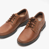 Hush Puppies OUTLAW II Mens Leather Shoes Brown