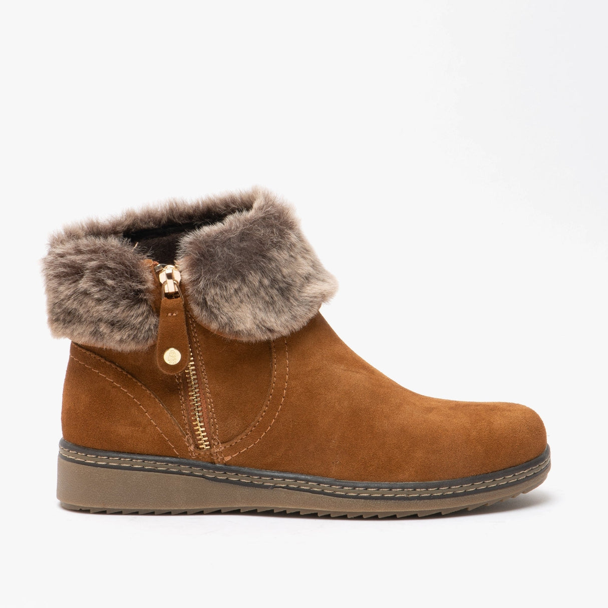 Hush Puppies PENNY Womens Suede Ankle Boot Tan