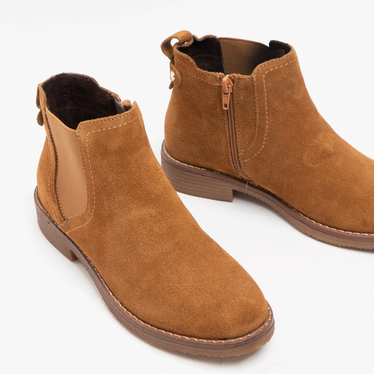 Hush Puppies MADDY Womens Suede Ankle Boot Tan