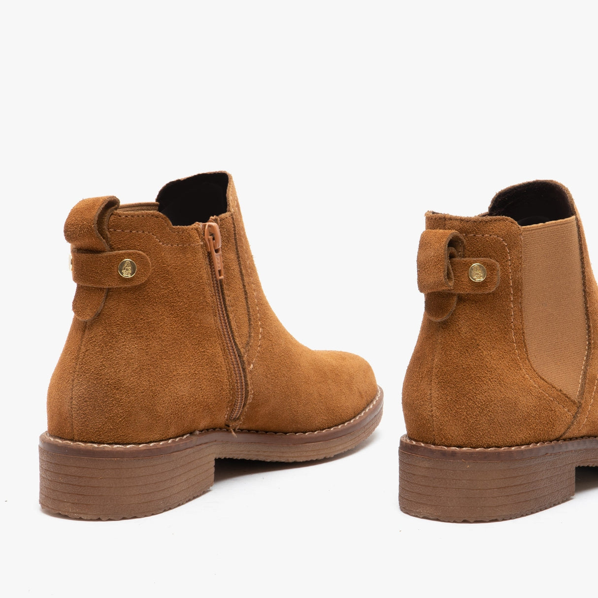 Hush Puppies MADDY Womens Suede Ankle Boot Tan