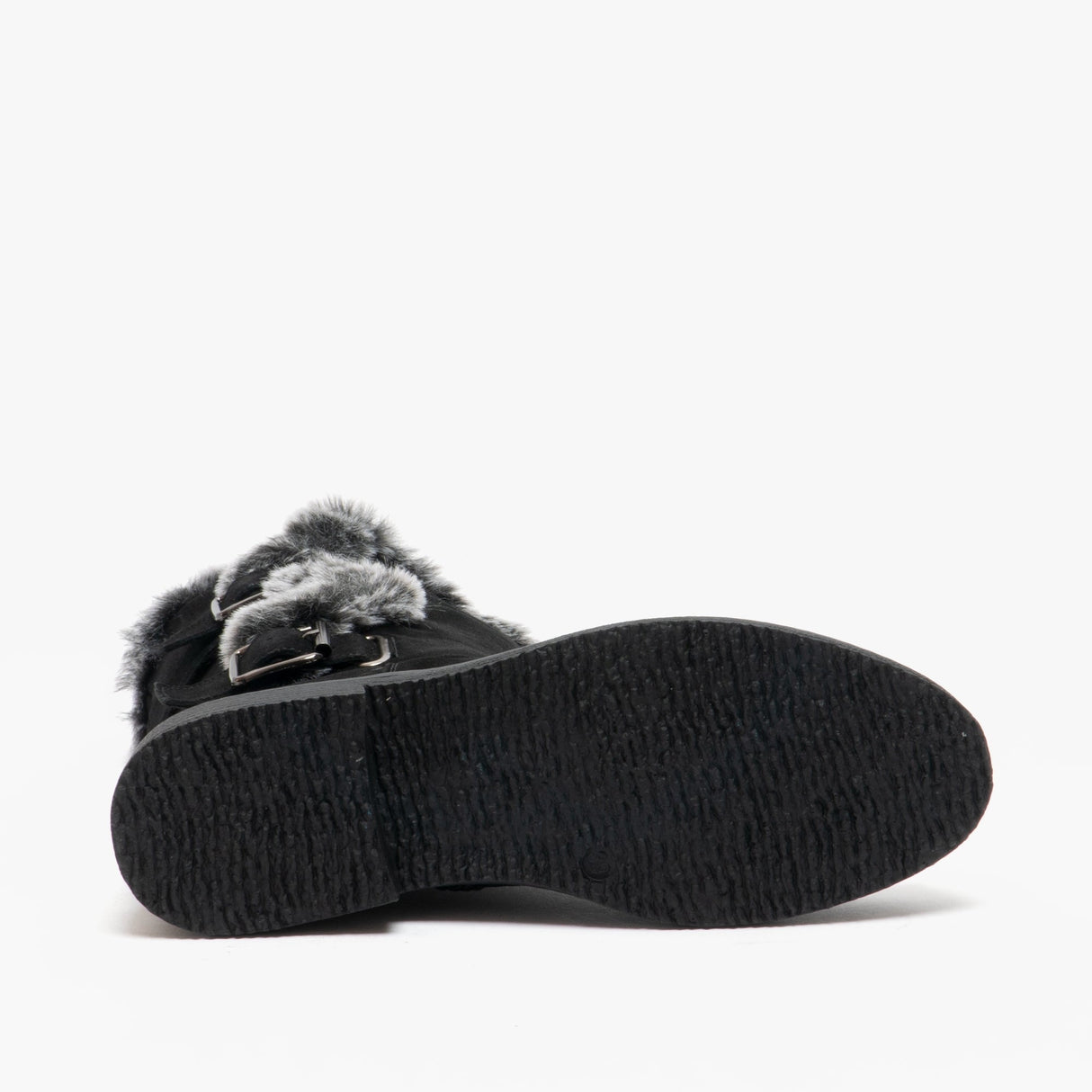 Hush Puppies MEGAN Womens Suede Mid Height Boots Black