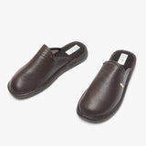 HOS Comfort ARCHIE Mens PU Mule Slippers Brown