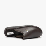 HOS Comfort ARCHIE Mens PU Mule Slippers Brown