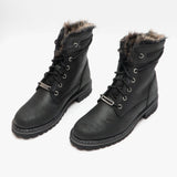 Harley Davidson CLEARFIELD Womens Leather Ankle Boots Black