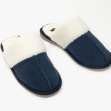 Hush Puppies ARIANNA Womens Suede Mule Slippers Navy
