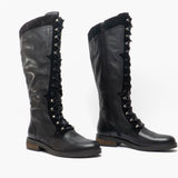 Hush Puppies RUDY Womens Leather Tall Boots Black