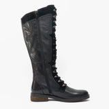 Hush Puppies RUDY Womens Leather Tall Boots Black