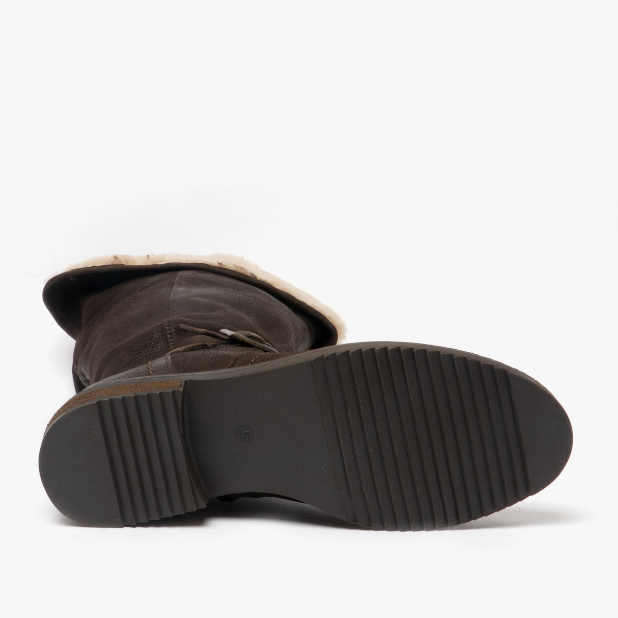 Hush Puppies BONNIE Womens Leather Mid Height Boots Brown