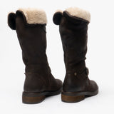 Hush Puppies BONNIE Womens Leather Mid Height Boots Brown