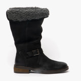 Hush Puppies BONNIE Womens Leather Mid Height Boots Black