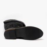 Hush Puppies BONNIE Womens Leather Mid Height Boots Black