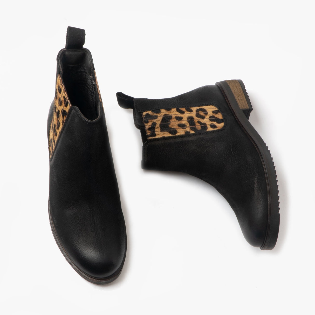 Hush Puppies STELLA Womens Leather Ankle Boots Black