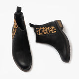 Hush Puppies STELLA Womens Leather Ankle Boots Black