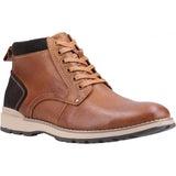 Hush Puppies DEAN Mens Waxy Nubuck Chukka Boots Tan