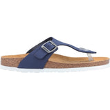 Hush Puppies KAYLA Womens Leather Toe Post Sandals Navy