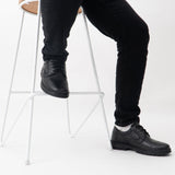 Hush Puppies OUTLAW II Mens Leather Shoes Black