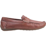 Hush Puppies ROSCOE Mens Nubuck Loafers Brown