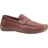 Hush Puppies ROSCOE Mens Nubuck Loafers Brown
