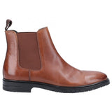 Hush Puppies SAWYER Mens Leather Chelsea Boots Brown