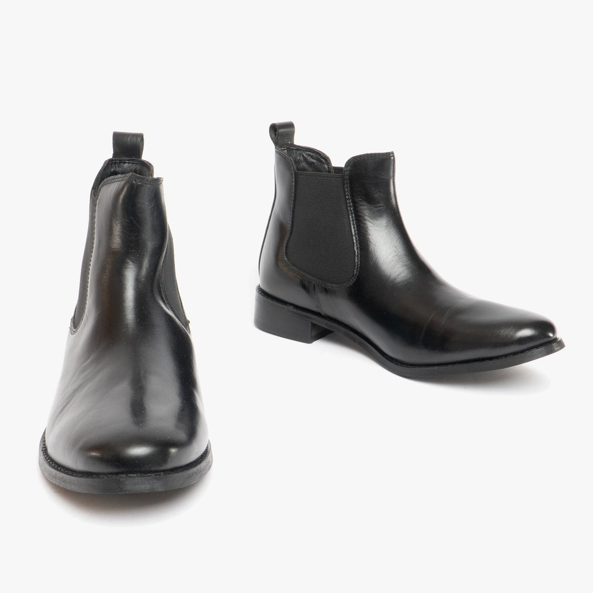 Shuperb PIPPA Womens Leather Chelsea Boots Black