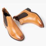 Shuperb PIPPA Womens Leather Chelsea Boots Tan