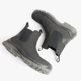 Grafters M371A Mens Coated Leather Safety Dealer Boots Black