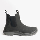 Grafters M371A Mens Coated Leather Safety Dealer Boots Black