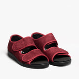 GBS Med BROMPTON Unisex Wide Fit Slippers Burgundy