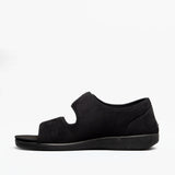 GBS Med BROMPTON Unisex Wide Fit Slippers Black