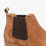 Roamers CALDWELL Mens Suede Leather Chelsea Boots Brown
